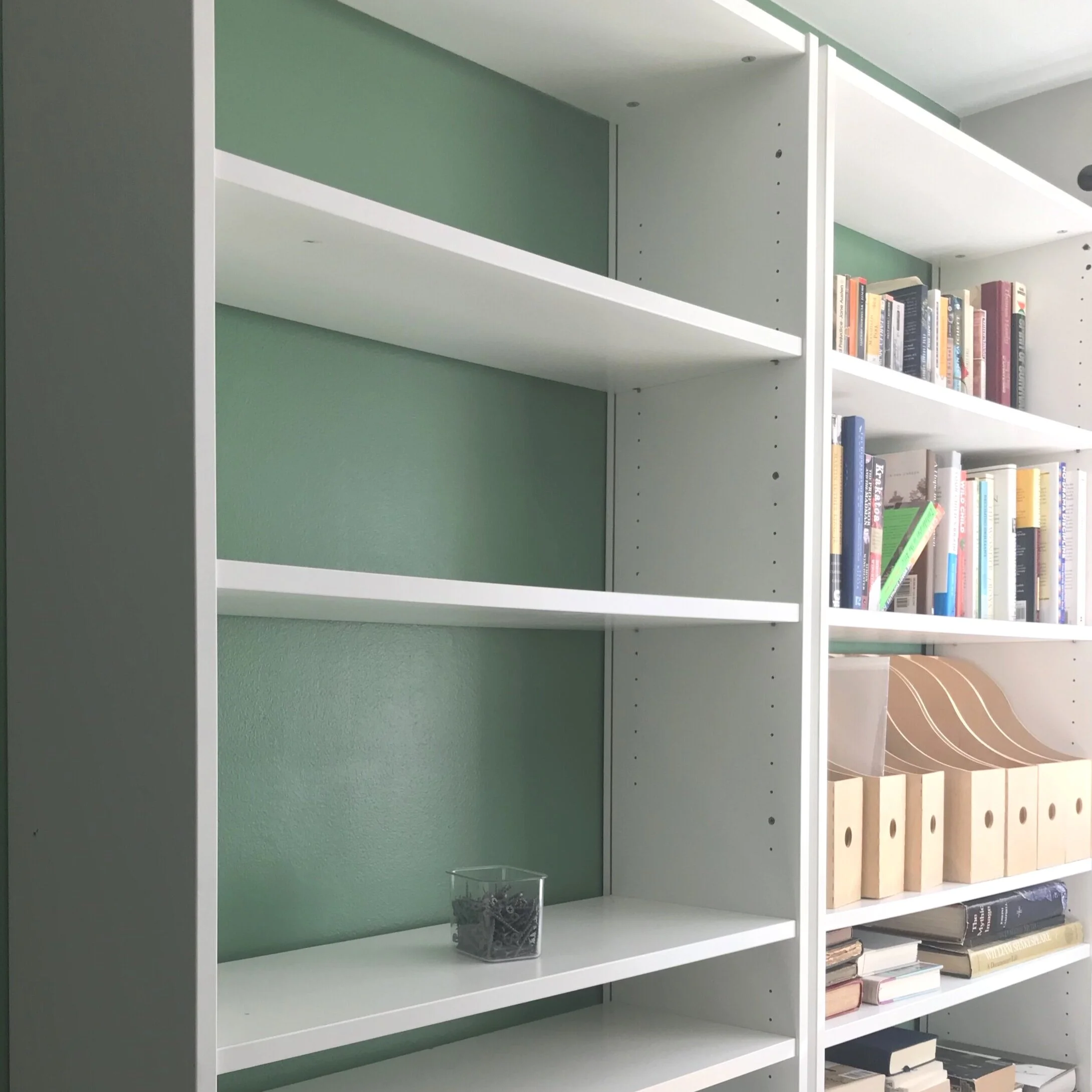Billy bookcase cheap hole size